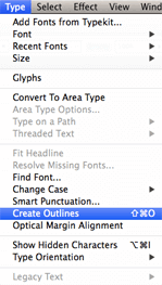 Converting Text to Outlines